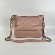 CHANEL Gabrielle Pink Quilted Calfskin Bag Dual Metal Chain Crossbody Shoulder