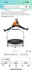 BCAN Foldable Mini Trampoline with Adjustable Foam Handle for Adults