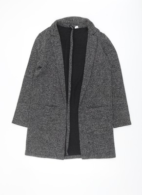 H&M Damen-Cardigan schwarz Langarm vorne offen Größe 8