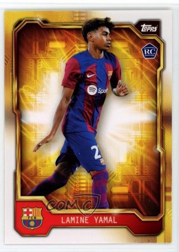 2023-24 Topps FC Barcelona Fan Set Golden Futures Lamine Yamal Rookie RC 10yl