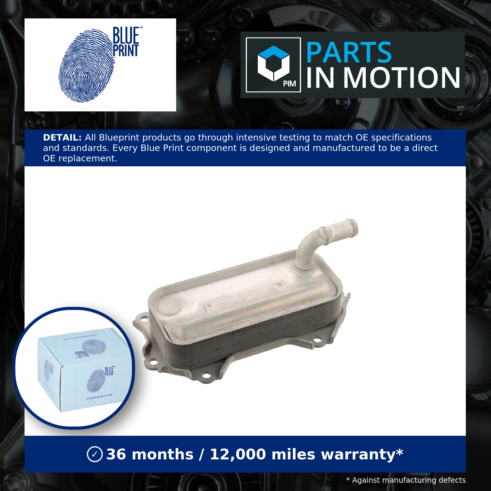 Oil Cooler ADT36147 Blue Print 157100R010 157100R011 Genuine Quality Guaranteed