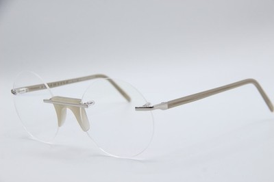 NEW ANDY WOLF WHITE HEAT EPSTEIN COL.E SILVER BROWN AUTHENTIC EYEGLASSES 52-21