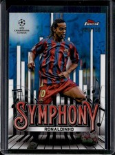 2024-25 Finest UEFA Ronaldinho Symphony Blue Refractor #129/150