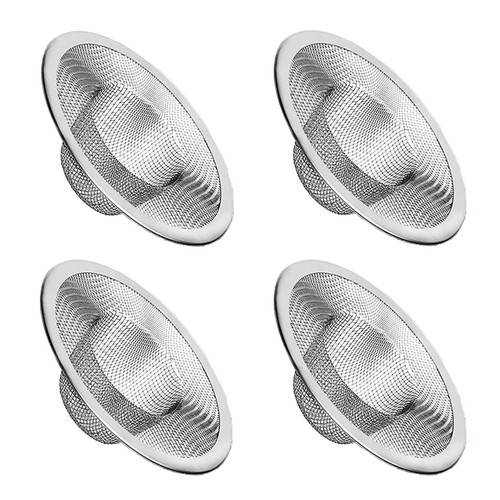 4pcs Heavy Duty Stainless Steel Kitchen Sink Strainer, 2.75" Top / 1" Mesh Me...