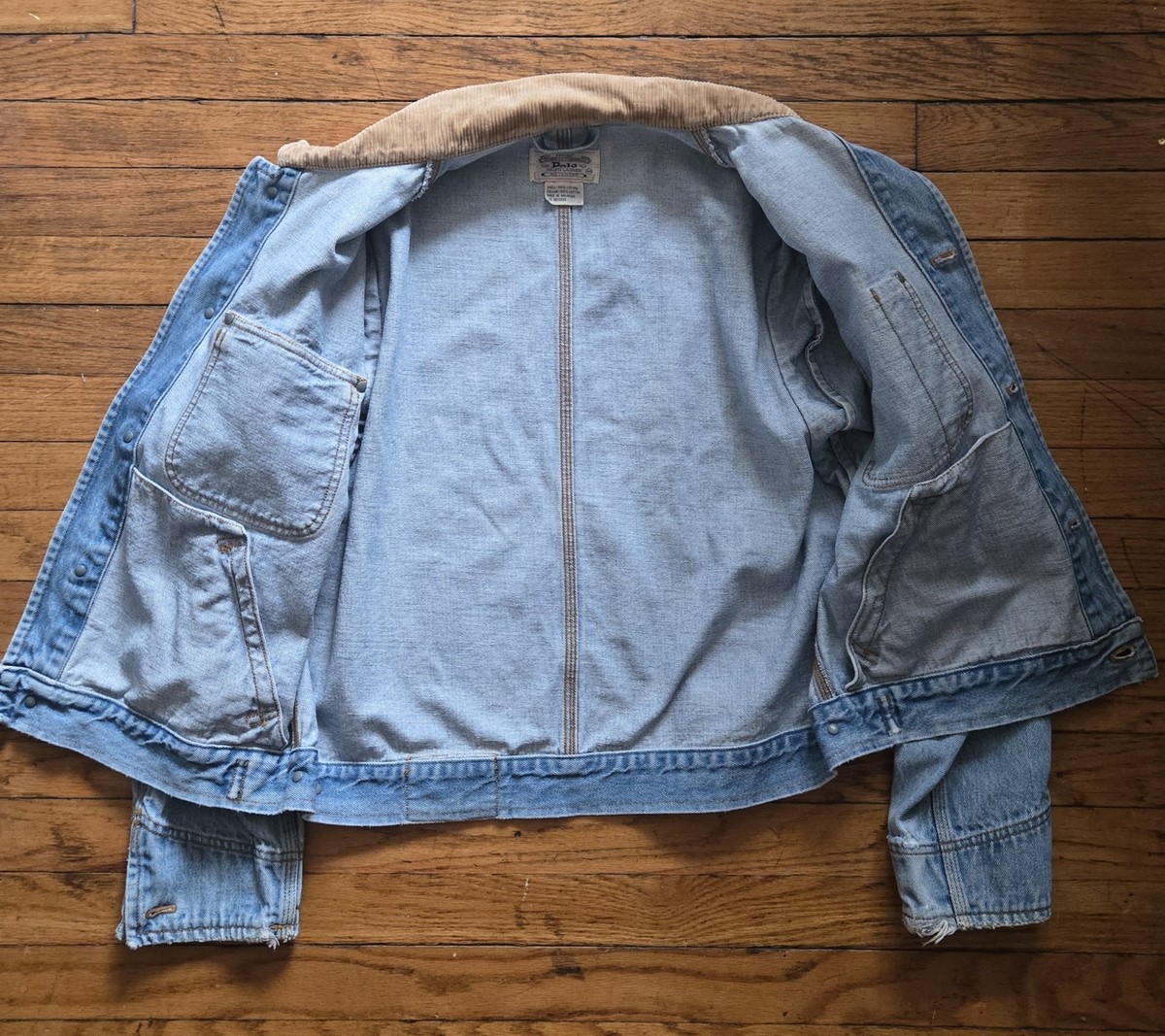 ジャケット・アウター 80s polo dungaree denim field coat Original Rare Vintage Polo Ralph Lauren Authentic Dungarees
