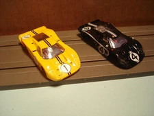 2 AFX RACING H.O. SCALE SLOT CAR BODIES ONLY GT40 MARK IV #1 & GT40 MKIV #4