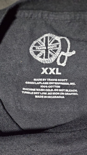 Authentic Travis Scott Live 02 Arena London UK 2022 Tour Merch XXL Black SHIRT - Bild 4 von 6