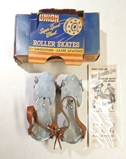 Vintage Union Hardware Roller Skates Size 5 Super Speed Metal USA Box Key