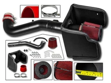 Cold Heat Shield Air Intake MATT BLACK + RED for 05-15 Frontier / Xterra 4.0L V6