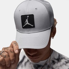 Nike Jordan Rise Structured Trucker Light Smoke Grey Cap  FZ0774 077 NEW