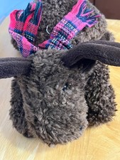 "Marvin" Moose Lay Down Plush Stuffed Animal With Scarf 12" - Russ Berrie