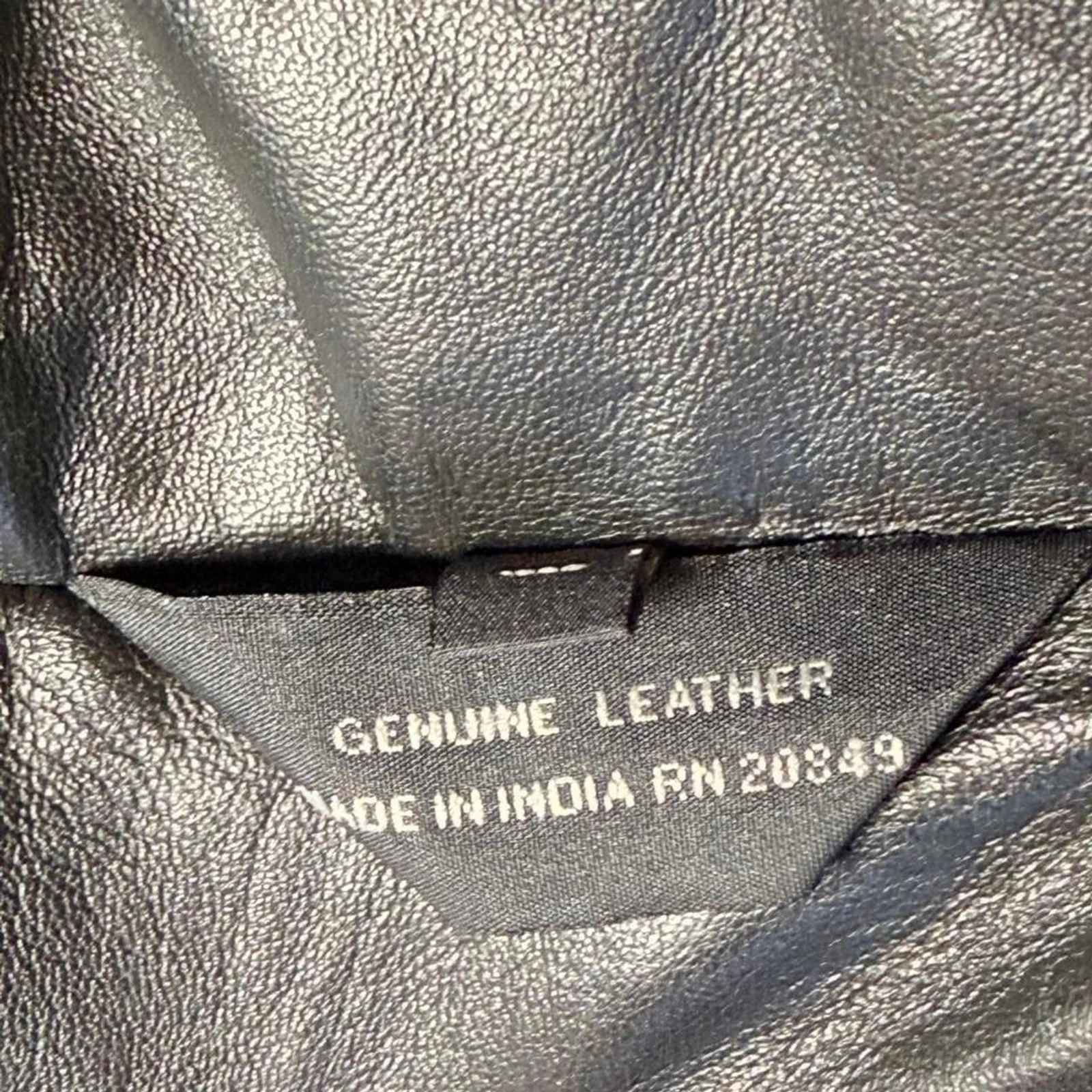 Black Leather Bomber Jacket image 2