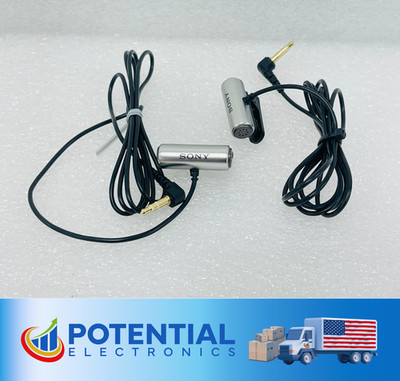 USED - 2x Sony ECM-CS3 OmniDirectional Condenser Wired Tie-Clip Microphone