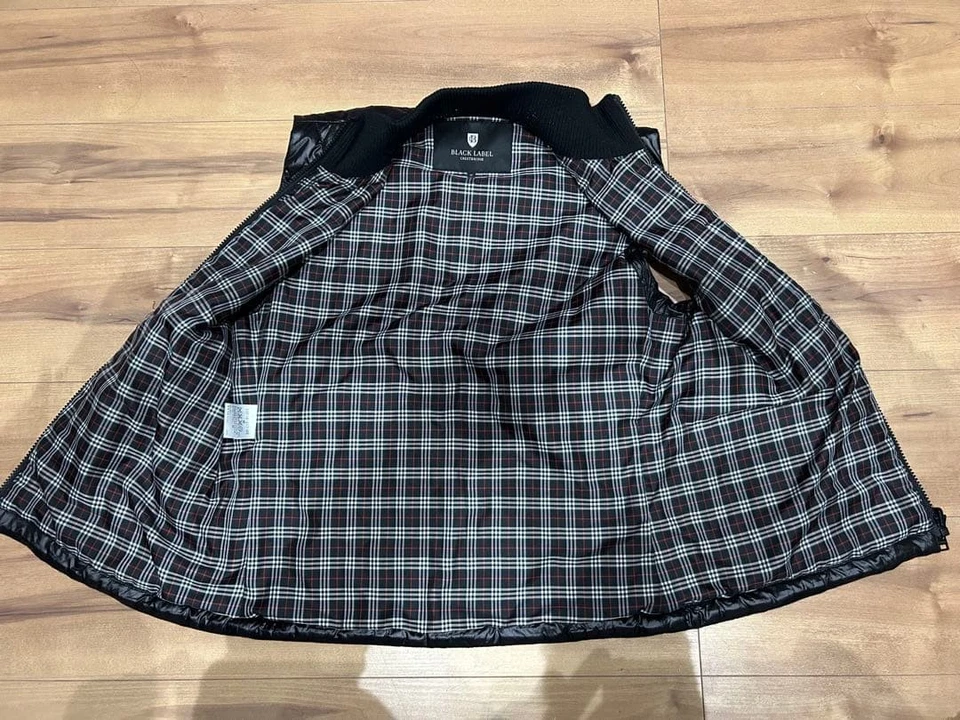 Burberry BLACKLABEL Quilted Nylon Down Vest Black Check Interior Used #EK BBB - Image 2 of 4