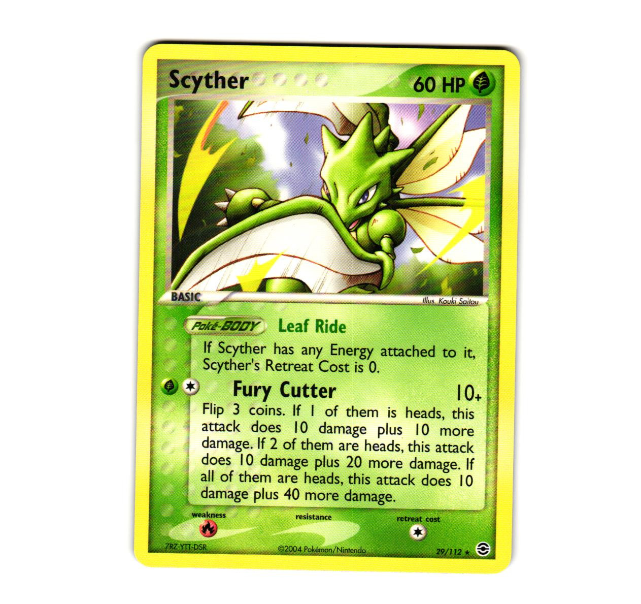 Pokemon Scyther 29/112 FireRed & LeafGreen Rare NM