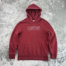 Levi’s Hoodie Men’s Medium Red Outline Logo Pullover