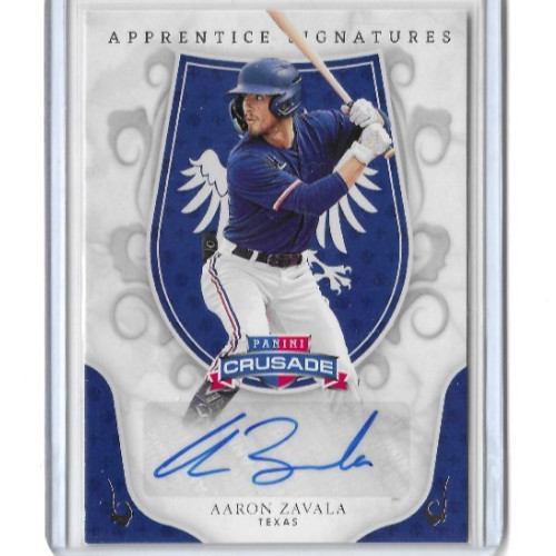 Aaron Zavala 2024 Panini Crusade Apprentice Signatures RC #AS-AZL Texas Rangers