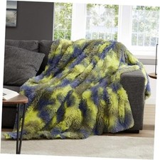 Fluffy Blanket W/Camo Fur, Ultra Soft Throw Blanket for Teens, Warm Fuzzy