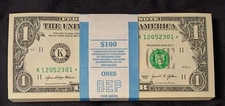 2021- $1 Star ⭐ Note BEP Uncirculated Pack- 100 Sequential Star Serial #s
