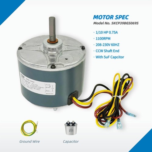 Condenser Fan Motor Replacement for Carrier Bryant Payne 1/10HP 208-230V 60Hz - Picture 2 of 6