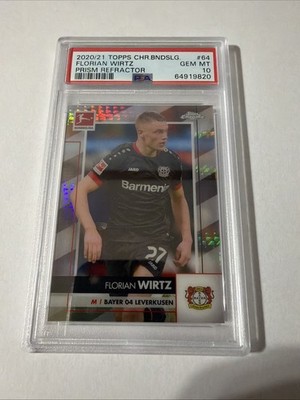 2021 Topps Chrome Bundesliga Florian Wirtz Prism Refractor /199 PSA 10