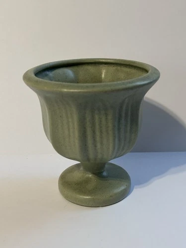Haeger Vintage Pottery Small Vase Matte Speckled Green