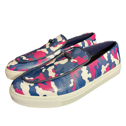 NEW Men's Size 10 G/FORE RARE LTD EDIT! CAMO Belgian Loafer Golf Shoes blue