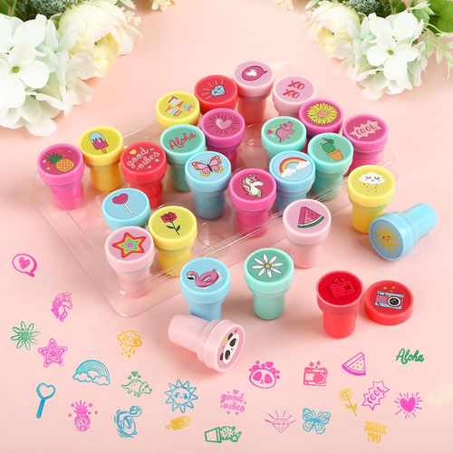 Stempel Kinder Stempelset Hawaii Mitgebsel 26 PCS Sommer Geschenk Mädchen Junge - Bild 4 von 6