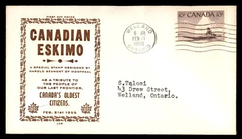 Mayfairstamps Canada FDC 1955 Eskimo oldest citizens First Day Cover aax_28443