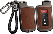 SANRILY PU Leather 3/4 Button Key Fob Cover F...