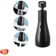 Brass  Stainless Steel 3-Function Faucet Sprayer with Rotation - Black