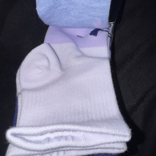 Under Armour Essential Youth Lightweight Quarter Socks 13.5K-4.5 6pck Purpl/Blue - Picture 4 of 8