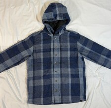 prAna Asgard Hooded Flannel Shirt Jacket Naut...