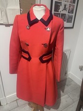 Vintage Mansfield by Frank Russell 60’s Red & Blue Mod  Coat Small