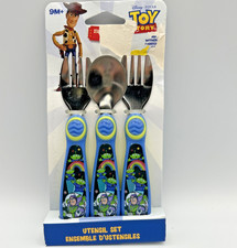 Disney Baby Toddler Toy Story Stainless Steel 3 Piece Utensil Set Forks  Spoon
