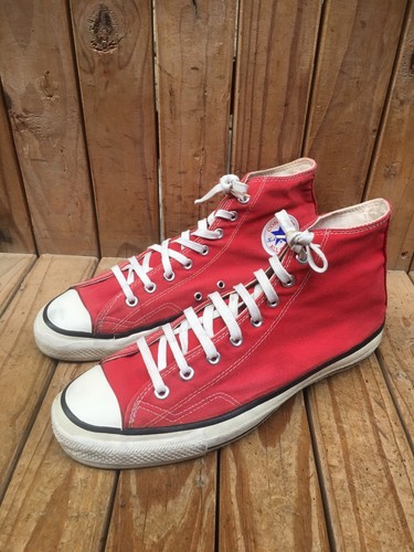 80's 🔥🔥Rare Chuck Taylor All Star Converse Red Made In USA 11.5 UK 10.5 - Picture 4 of 24