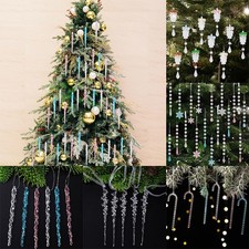 Clear Acrylic Christmas Tree Decorations Christmas Hanging Ornaments