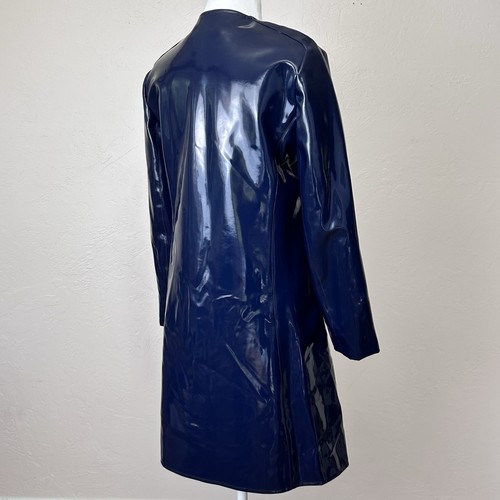 Pierre Cardin Vintage 1960s Space Age Cosmocorps Navy Vinyl Jacket S/XS - Picture 5 of 22