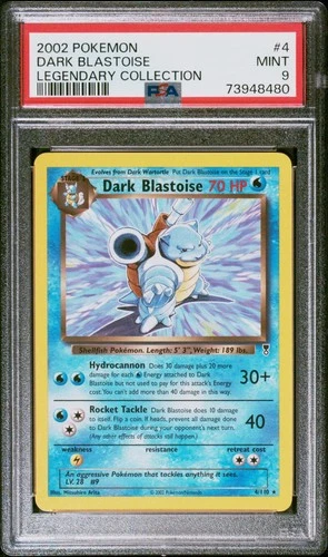 2002 POKEMON LEGENDARY COLLECTION #4 DARK BLASTOISE PSA 9 NON HOLO