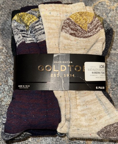 Gold Toe 6er-Pack Harrington Crew-Socken für Herren Größe: 6-12,5 sortiert - Bild 3 von 5