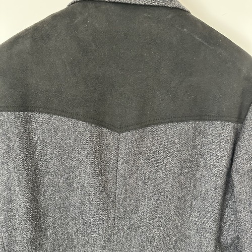 Pendleton Blazer Mens 42L Western Suit Sport Coat Cowboy Wool Tweed Suede Jacket - Picture 3 of 13