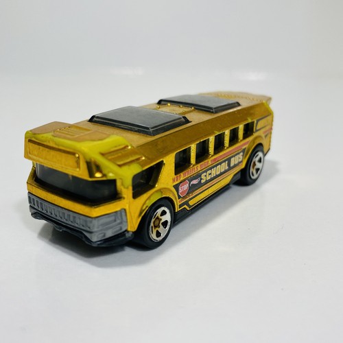 Hot Wheels High School Bus Chrome Gold 2016 Super Chromes 2/10 Loose 037/250 - Picture 1 of 11
