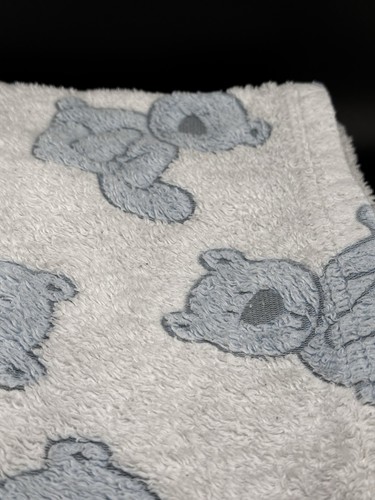 Stephan Baby weiß blau Teddybär Decke weich Fleece Security Lovey 30x40 LESEN - Bild 18 von 20