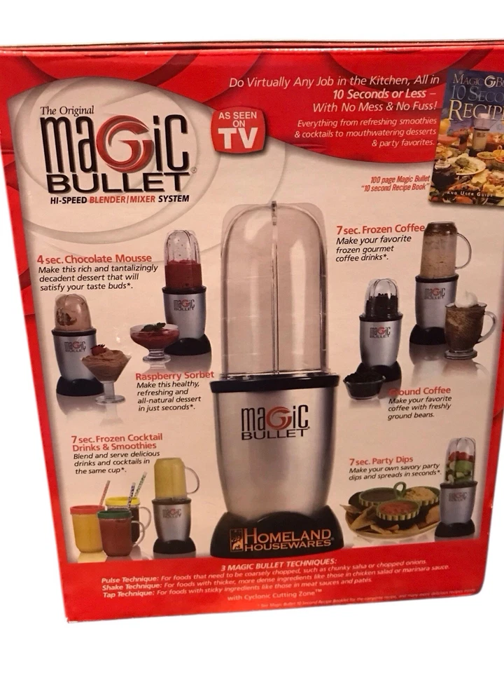 The Original Magic Bullet 17 piece set. Mostly new in box. Missing few pieces.  - Image 3 of 4