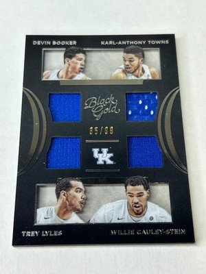 2016 Black Gold Devin Booker Karl Towns Lyles Cauley Stein Jersey 35/99 E1
