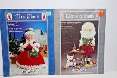 Fibre-Craft Mrs. Claus and Workshop Santa Crochet Patterns