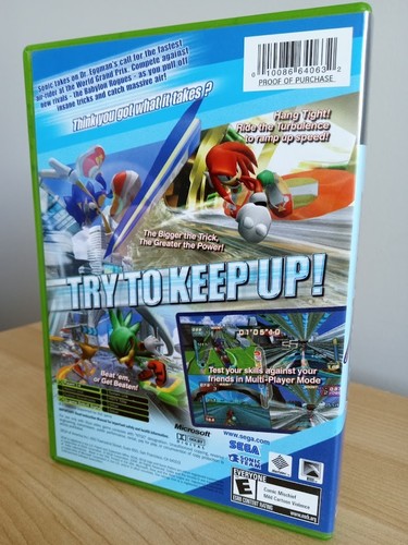 Sonic Riders (Microsoft Xbox, Sega, 2006) Completo En Caja con Manual Copia Limpia - Imagen 2 de 10
