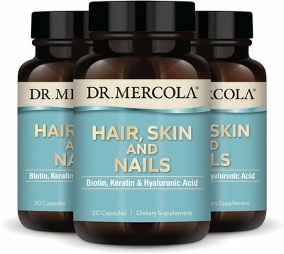 Dr. Mercola Hair, Skin and Nails - Provides Biotin, Keratin & Hyaluronic Acid