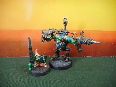 WH 40k Miniatur Space Orks Dok Painboy + Grot Assistent Kitbash Warhammer 40K #B