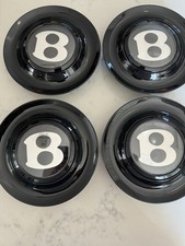 Brand new 4pcs Black Floating Center Caps For Bentley XL Hubcap Rim Emblem